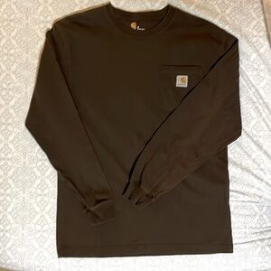 Carhartt Men’s Long Sleeve Brown Shirt, Size S